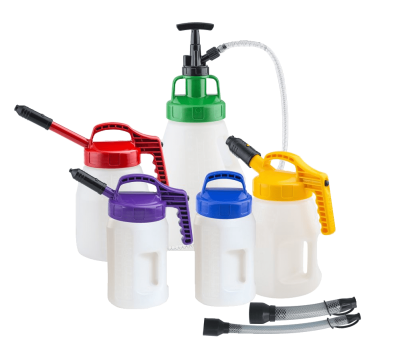 02 Oil Safe zestaw próbek oleju Zabezpieczenie smarowniczki Ochraniacze smarowniczek Osłonka smarowniczki kalamitki pompy pojemniki OliSafe Pojemniki Oil Safe Pojemnik Oil Safe System smarowania Oil Safe